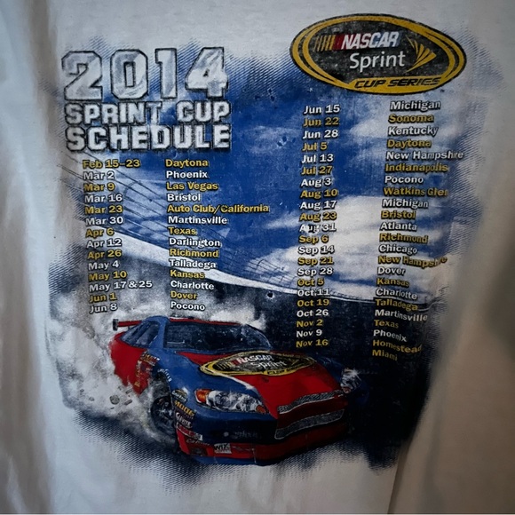 NASCAR racing T-shirt men’s Ford 2014 double graphic - Picture 5 of 5